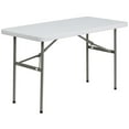 thumbnail image 1 of Flash Furniture Elon 4' Rectangular All-Occasion Plastic Event Folding Table, White, 1 of 11