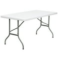 thumbnail image 1 of Flash Furniture Elon 5' Rectangular All-Occasion Plastic Folding Event Table, White, 1 of 9
