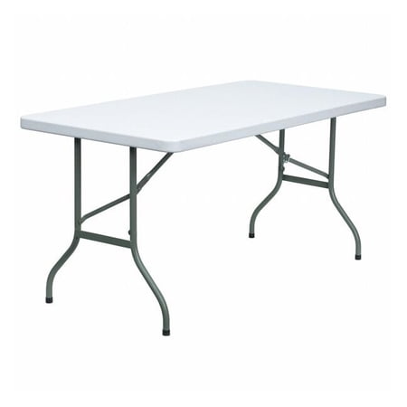 Flash Furniture Elon 5' Rectangular All-Occasion Plastic Folding Event Table, White
