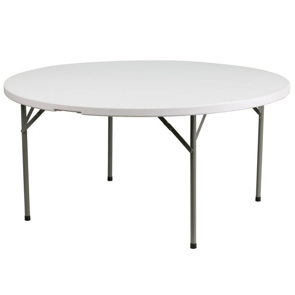 Flash Furniture Elon 5' Round All-Occasion Plastic Folding Event Table, White