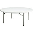 thumbnail image 1 of Flash Furniture Elon 6' Round All-Occasion Plastic Folding Event Table, White, 1 of 12