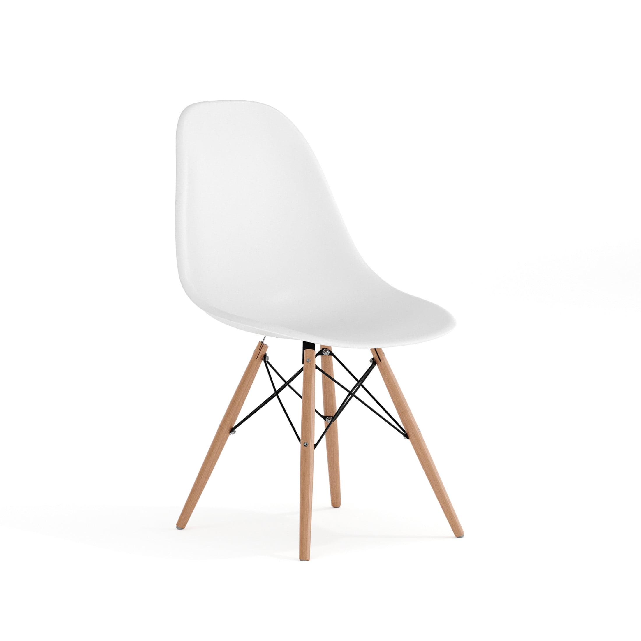 Modern White Plastic Chair with Wooden Legs Tunisia Ubuy