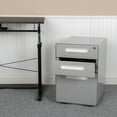 thumbnail image 1 of Flash Furniture Ergonomic 3-Drawer Mobile Locking Filing Cabinet with Anti-Tilt Mechanism and Hanging Drawer for Legal & Letter Files, Gray, 1 of 14