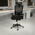 thumbnail image 1 of Flash Furniture Ergonomic Mesh Office Chair with Synchro-Tilt, Pivot Adjustable Headrest, Lumbar Support, Coat Hanger and Adjustable Arms in Black, 1 of 15