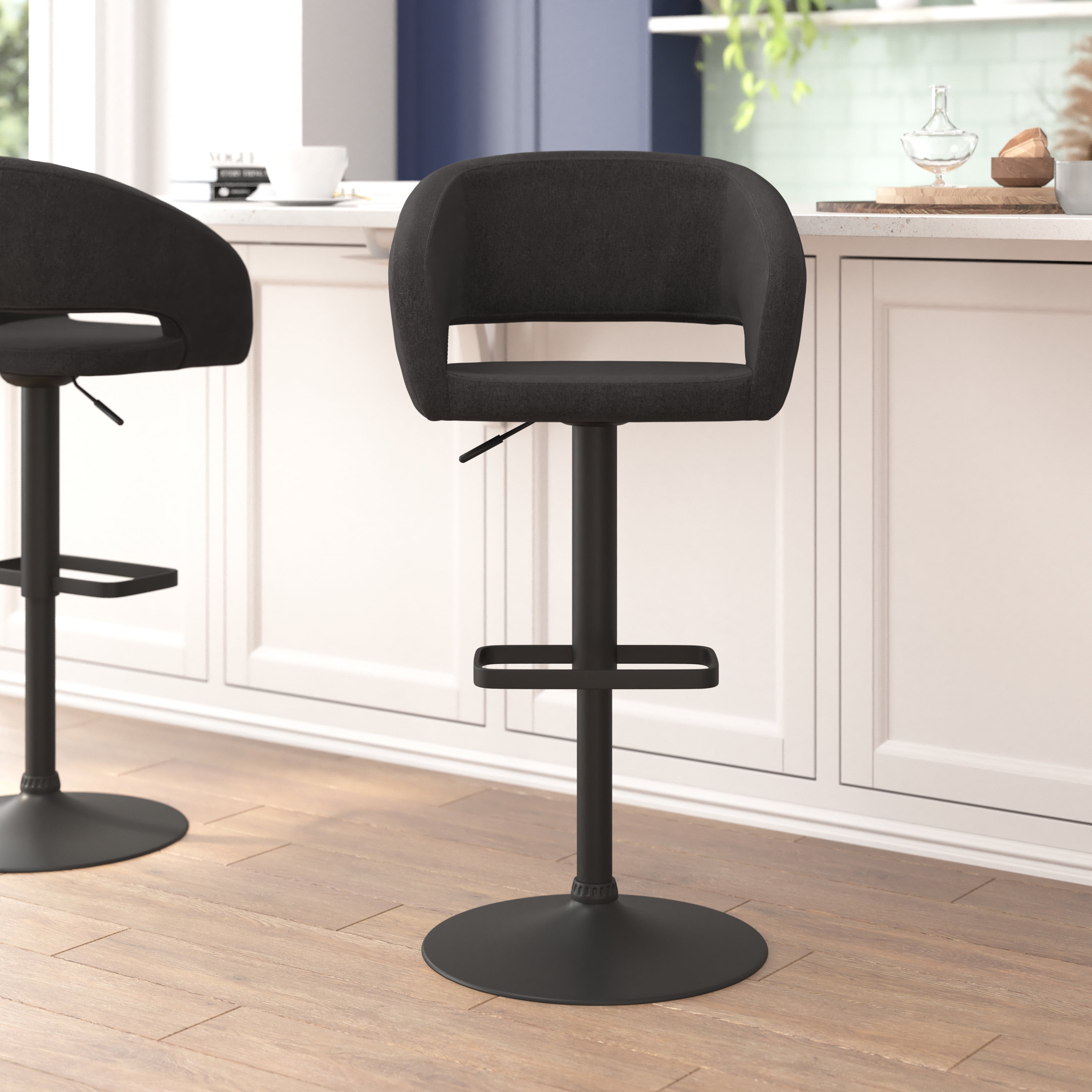 Flash Furniture Adjustable Height Kitchen Bar Stool, Single Chair