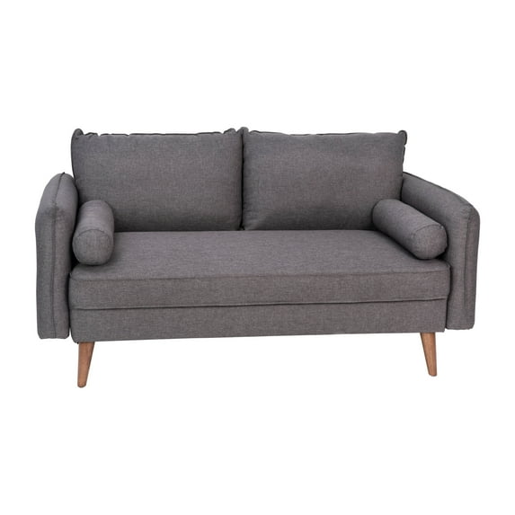 Flash Furniture Evie Living Room Loveseat, Stone Gray Fabric