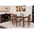 thumbnail image 1 of Flash Furniture Exeter 3 Piece Walnut Wood Dining Table Set with Slotted Back Wood Dining Chairs - Padded Seats, 1 of 2