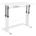thumbnail image 1 of Flash Furniture Fairway Height Adjustable (27.25-35.75"H) Sit to Stand Home Office Desk - White, 1 of 14