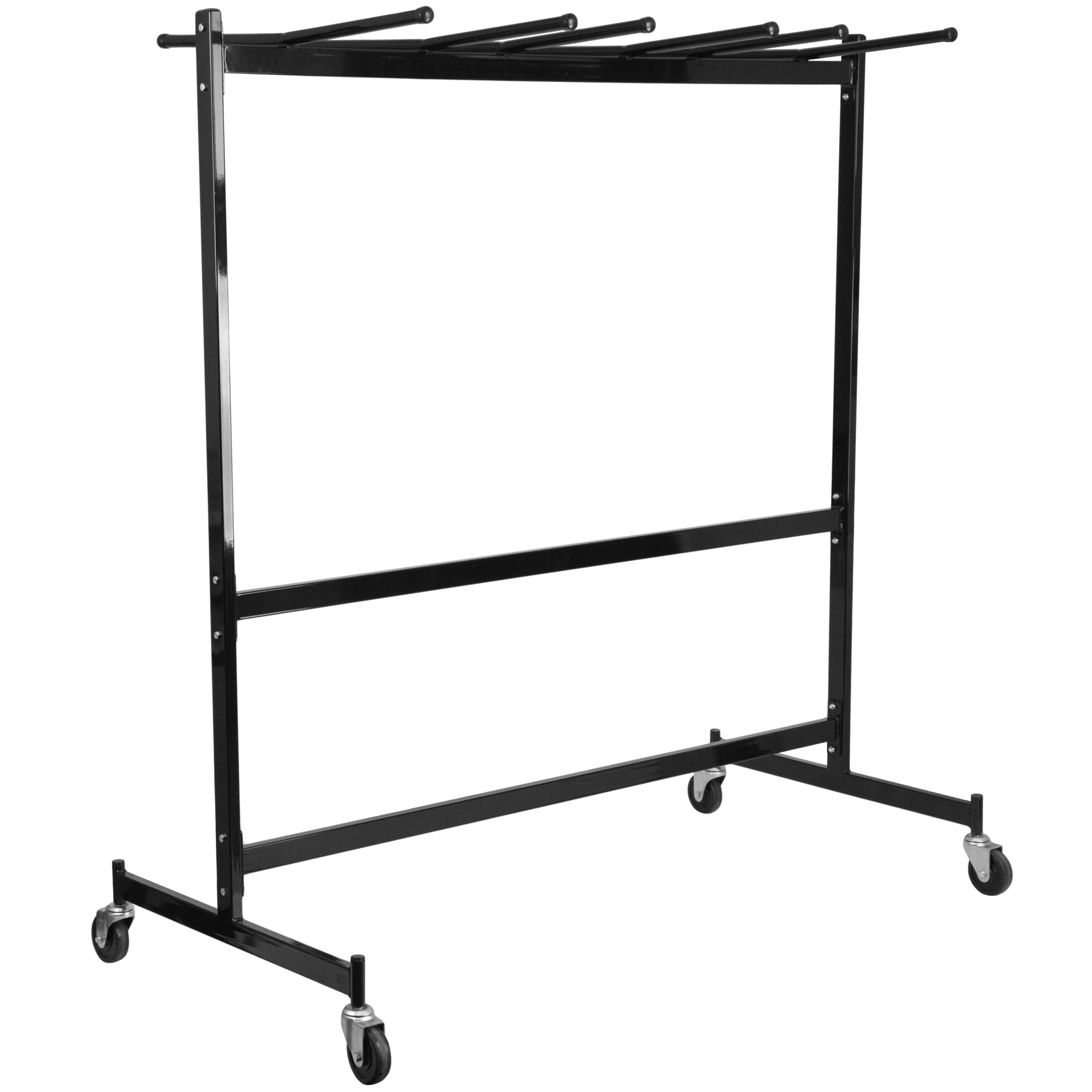 Black Steel Hanging Chair and Table Combo Dolly