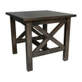 thumbnail image 1 of Flash Furniture Farmhouse Style Solid Wood End Table with Traditional X-Frame Design in Dark Gray, 1 of 2