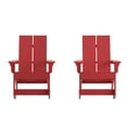 thumbnail image 1 of Flash Furniture Finn Dual Slat Back Adirondack Rocking Chair, Red, 1 of 9