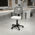 thumbnail image 1 of Flash Furniture Flash Fundamentals Mid-Back White Mesh Swivel Task Office Chair with Pivot Back and Arms, BIFMA Certified, 1 of 15