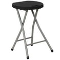 thumbnail image 1 of Flash Furniture Foldable Stool with Black Plastic Seat and Titanium Gray Frame, 1 of 9