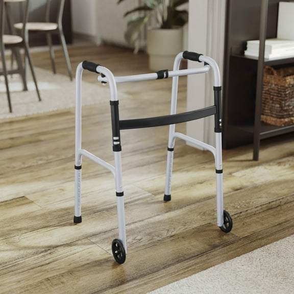 Flash Furniture HERCULES Adjustable Height Folding Walker (DCHY8110L5SBLK)
