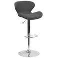 thumbnail image 1 of Flash Furniture Francis Contemporary Charcoal Fabric Adjustable Height Barstool with Curved Back and Chrome Base, 1 of 12