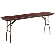 Flash Furniture Frankie 6' Mahogany Melamine Laminate Folding Training and Event Table, Brown