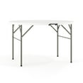thumbnail image 1 of Flash Furniture Freeman 4-Foot Round Bi-Fold Granite White Plastic Banquet and Event Folding Table with Carrying Handle, 1 of 16