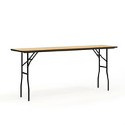 Flash Furniture Gael 6-Foot Rectangular Wood Folding Training / Seminar Table with Smooth Clear Coated Finished Top