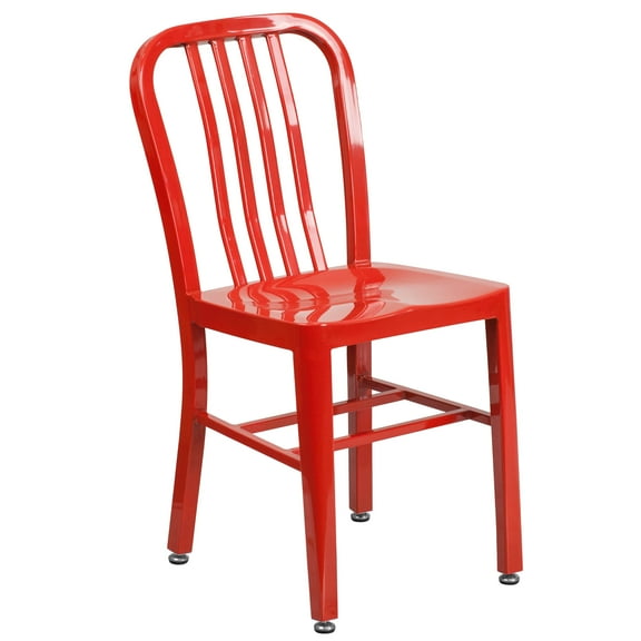 Flash Furniture Gael Commercial Grade Red Metal Indoor-Outdoor Chair