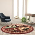 thumbnail image 1 of Flash Furniture Gallus Round Country Cream, Tan, Black, Red Area Rug, 6' x 6', 1 of 7