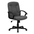 thumbnail image 1 of Flash Furniture Garver Mid-Back Gray Fabric Executive Swivel Office Chair with Nylon Arms, 1 of 5