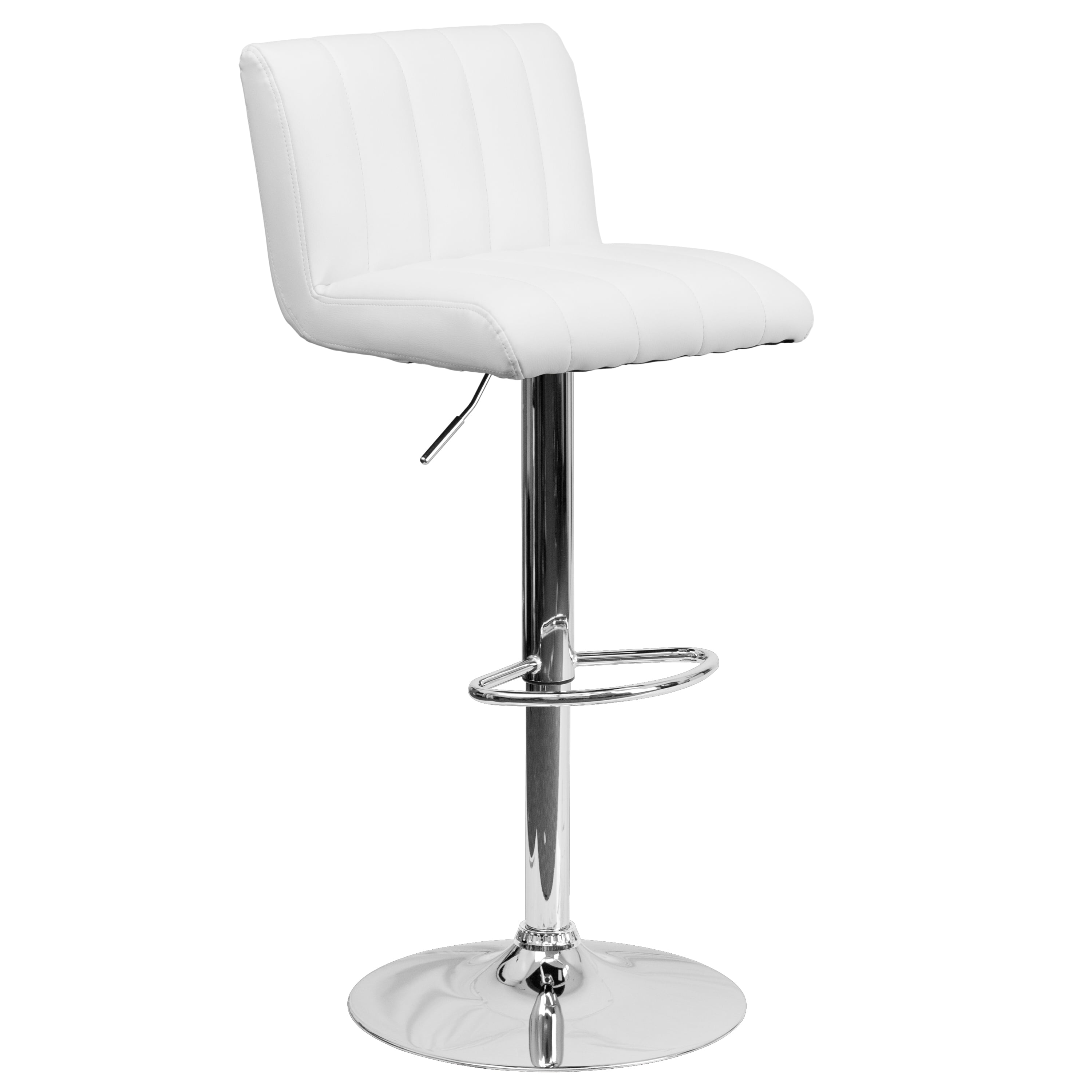Flash Furniture Genevieve Contemporary White Vinyl Adjustable Height