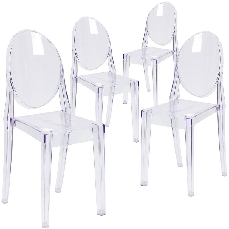 Flash furniture ghost side chair in transparent crystal hotsell