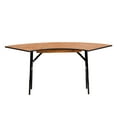 thumbnail image 1 of Flash Furniture Ginny 5.5 ft. x 2 ft. Serpentine Wood Folding Banquet Table, 1 of 6