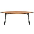 thumbnail image 1 of Flash Furniture Ginny 7.25 ft. x 2.5 ft. Serpentine Wood Folding Banquet Table, 1 of 6