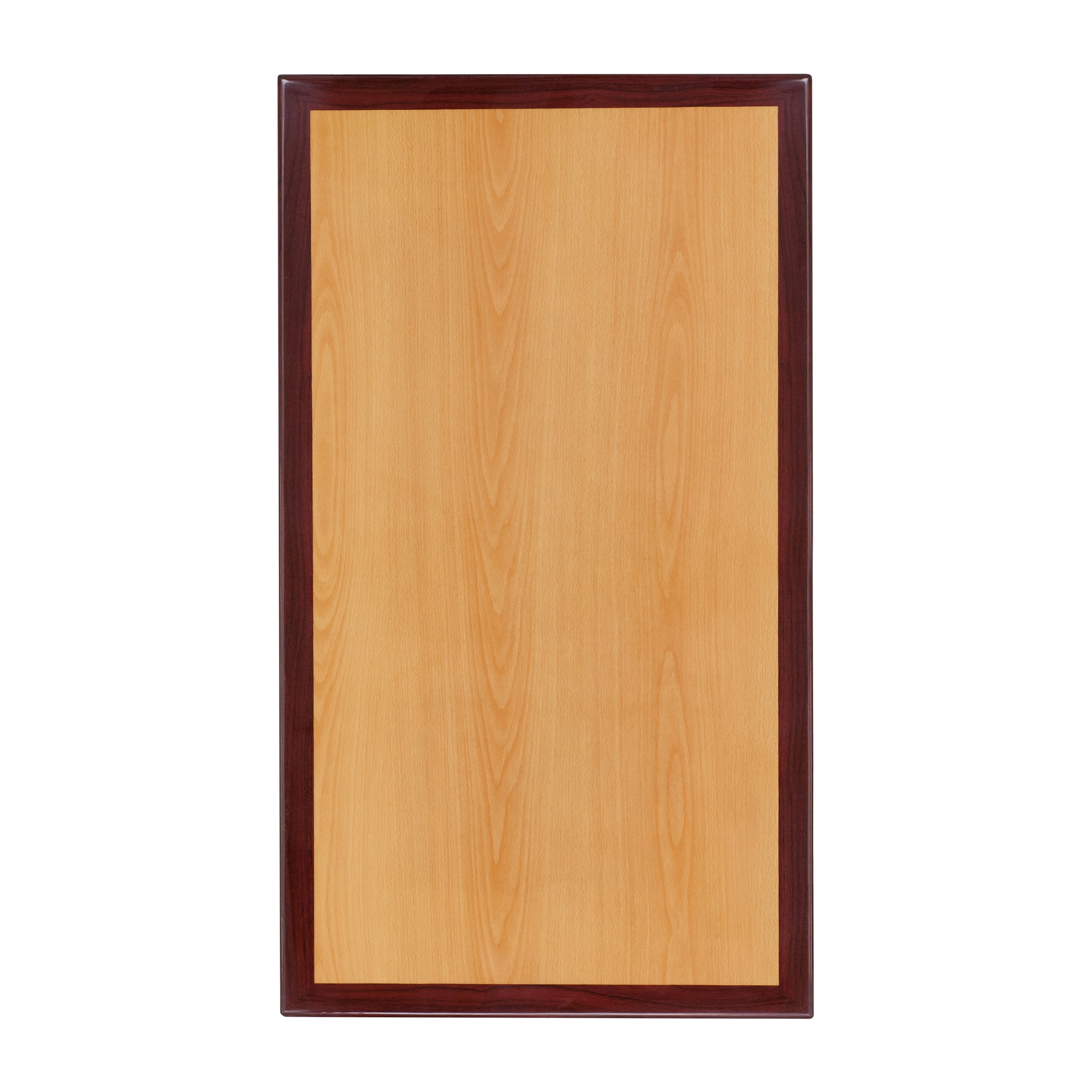 Cherry and Mahogany Two-Tone Resin Rectangular Table Top, 30" x 48"