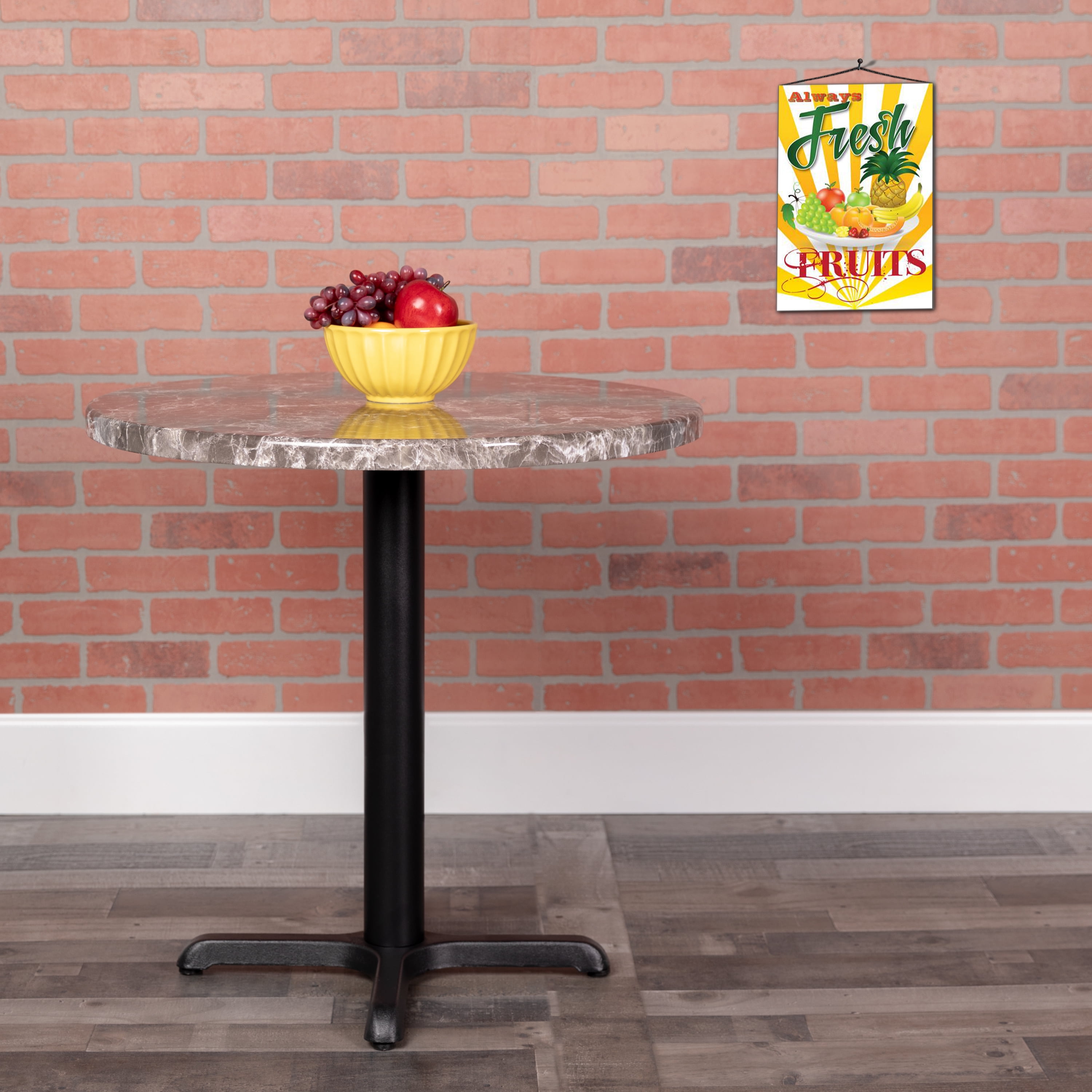 Pvc Table Topper Round Flash Furniture Glenbrook 42