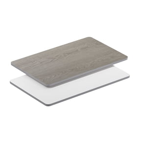 Flash Furniture Glenbrook 48" Rectangular Table Top Reversible White or Gray (XUWHGY3048)