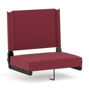 Flash Furniture Grandstand Portable Folding Padded Stadium Seat for Bleachers or Benches, Maroon