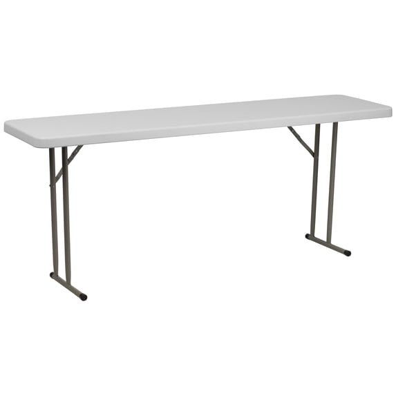 Flash Furniture Granite White Plastic Folding Training Table RB-1872-GG (10 pack)