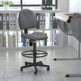 thumbnail image 1 of Flash Furniture Gray Fabric Drafting Chair (Cylinders: 22.5''-27''H or 26''-30.5''H), 1 of 7