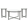 thumbnail image 1 of Flash Furniture Greenwich Contemporary Coffee and End Tables Table Set, Clear/Matte Black, 1 of 13