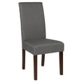 thumbnail image 1 of Flash Furniture Greenwich Series Light Gray Fabric Upholstered Panel Back Mid-Century Parsons Dining Chair, 1 of 6