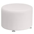 thumbnail image 1 of Flash Furniture HERCULES Alon Series Melrose White LeatherSoft 24'' Round Ottoman, 1 of 3