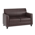 thumbnail image 1 of Flash Furniture HERCULES Diplomat Series Brown LeatherSoft Loveseat, 1 of 12