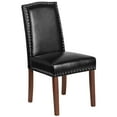 thumbnail image 1 of Flash Furniture HERCULES Hampton Hill Series Black LeatherSoft Parsons Chair with Silver Accent Nail Trim, 1 of 11