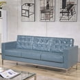 thumbnail image 1 of Flash Furniture HERCULES Lacey Series Contemporary Gray LeatherSoft Sofa with Stainless Steel Frame, 1 of 4
