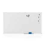 Flash Furniture Hercules Commercial Magnetic Dry Erase Board, Aluminum Whiteboard with Wall Mount, Marker Tray, Eraser, 3 Markers, 6 Magnets, 60" x 48"