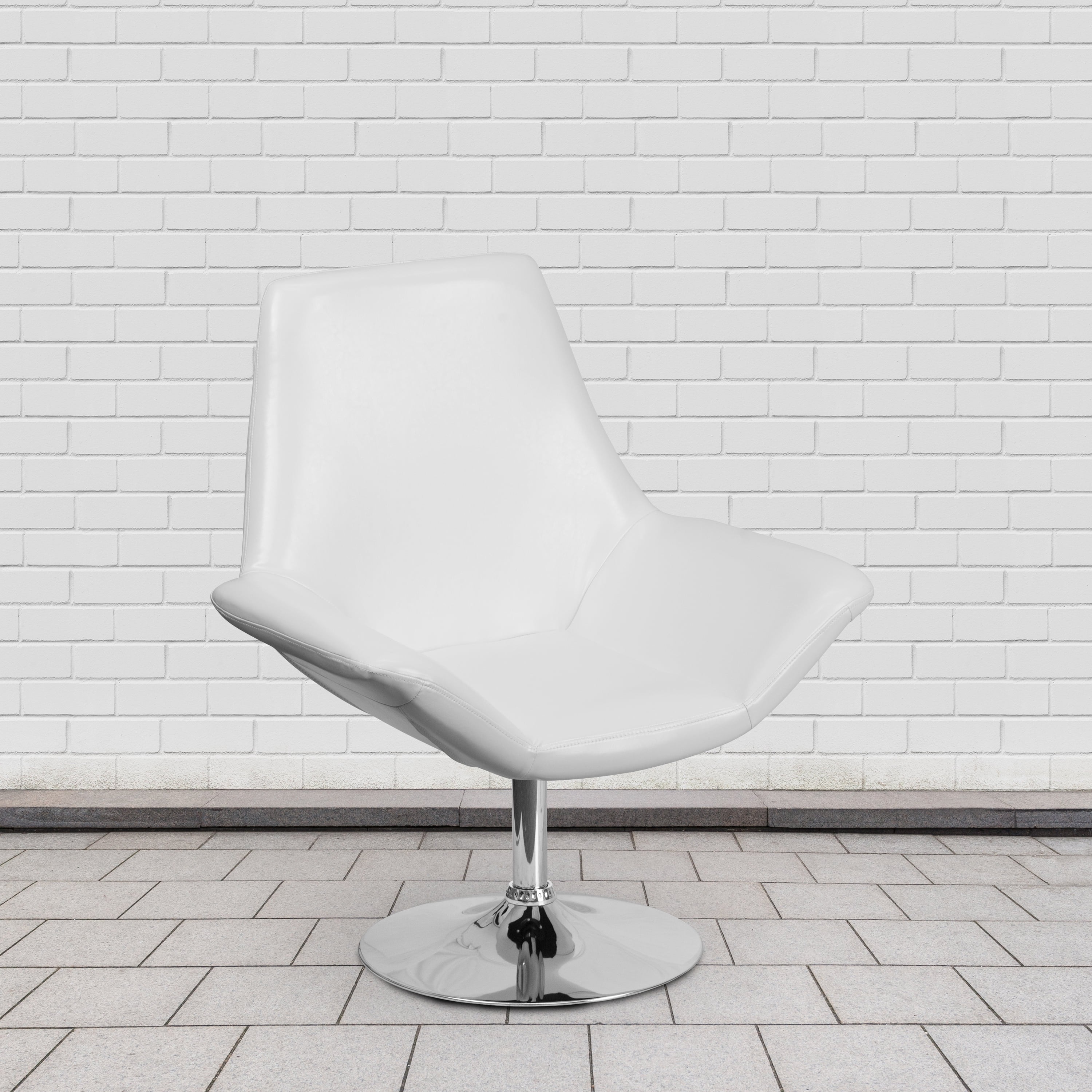 Flash Furniture HERCULES Sabrina Series White LeatherSoft Side Reception Chair - image 1 of 12