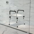 thumbnail image 1 of Flash Furniture HERCULES Series 300 Lb. Capacity Adjustable White Bath & Shower Chair with Quick Release Back & Arms, 1 of 17