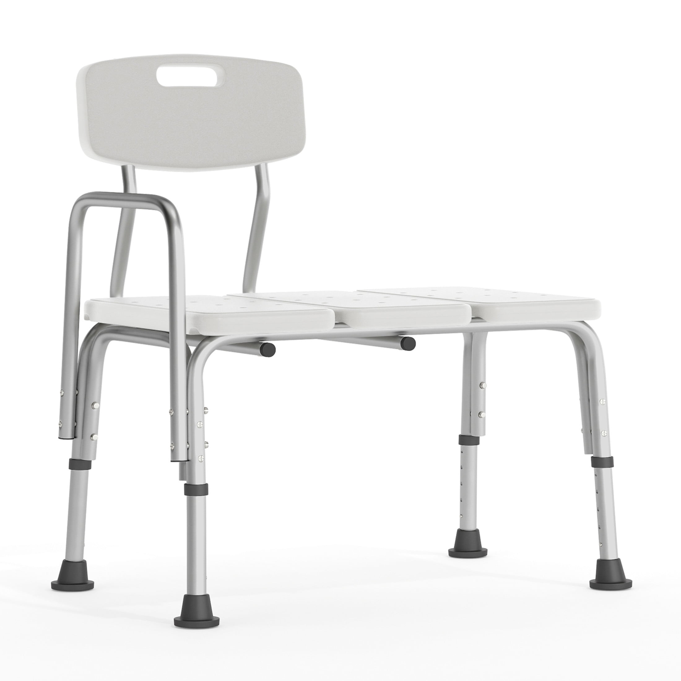 Hercules Series 300 lb Adjustable White Aluminum Bath Transfer Bench