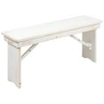 thumbnail image 1 of Flash Furniture HERCULES Series 40" x 12" Antique Rustic White Solid Pine Folding Farm Bench, 1 of 17