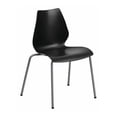 thumbnail image 1 of Stack Chair, Plastic, Black, 17.25" H RUT-288-BK-GG, 1 of 8
