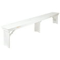 thumbnail image 1 of Flash Furniture HERCULES Series 8' x 12" Antique Rustic Solid White Pine Folding Farm Bench with 3 Legs, 1 of 17