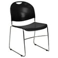 thumbnail image 1 of Flash Furniture HERCULES Series 880 lb. Capacity Black Ultra-Compact Stack Chair with Chrome Frame, 1 of 11