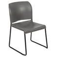 thumbnail image 1 of Flash Furniture HERCULES Series 880 lb. Capacity Gray Full Back Contoured Stack Chair with Black Powder Coated Sled Base, 1 of 15